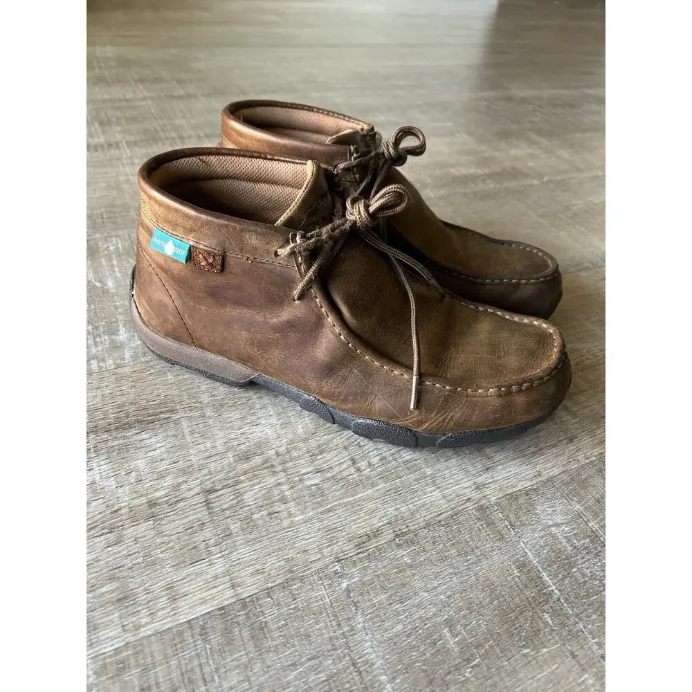 Twisted X Driving Moc Waterproof Chukka Boots Men’s 9.5W Leather MDMW001